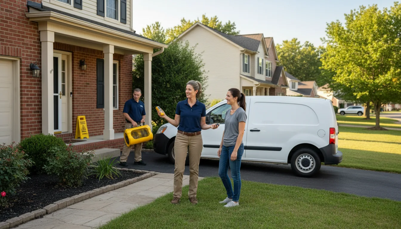 Residential water damage restoration in Compton, IL